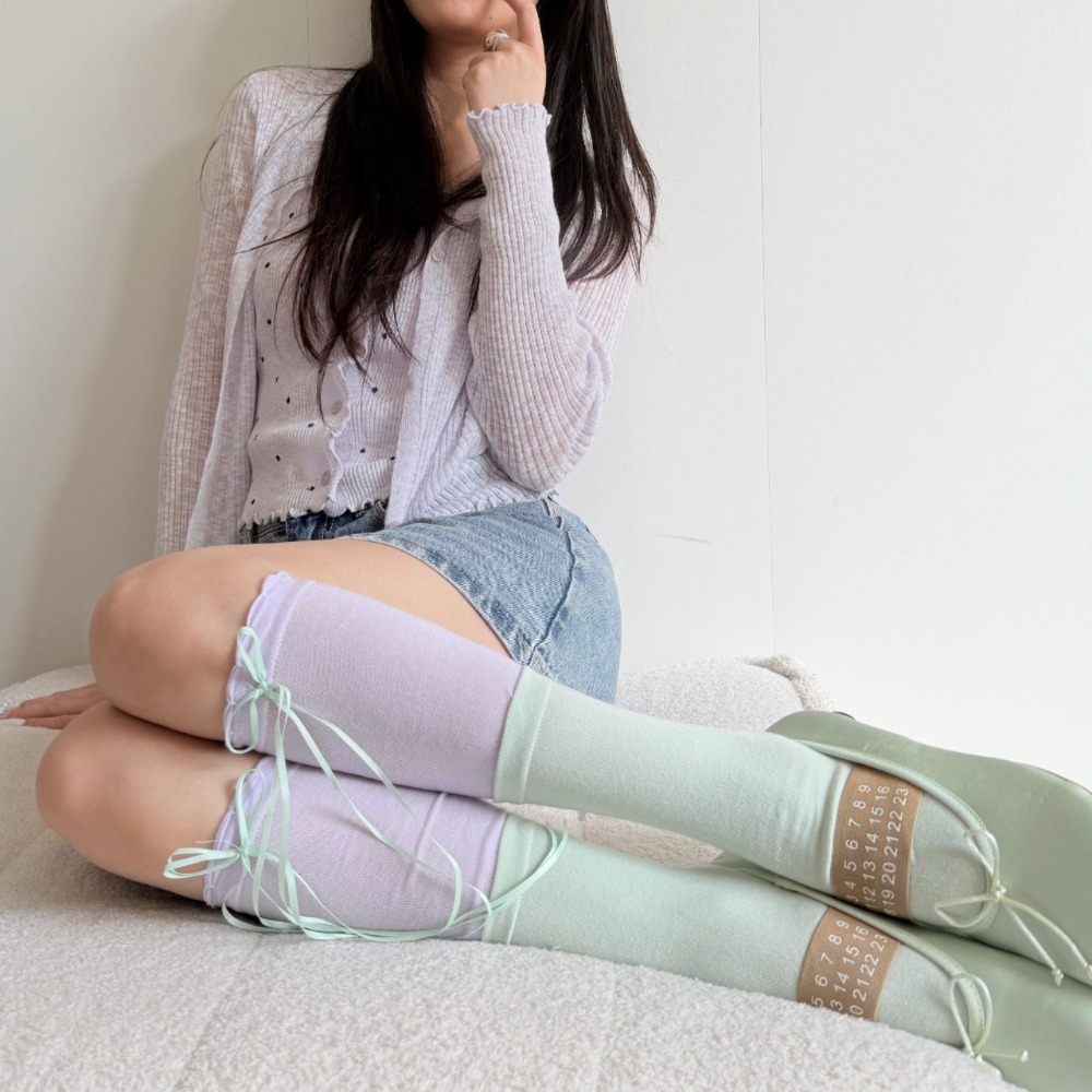 Sweet Balletcore Color Block S - огляд і ціна Boot Sock Slouchy