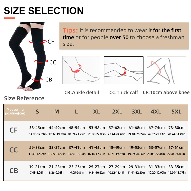 1Pair Thigh High Open Toe Medi - огляд і ціна Compression Sock Medical