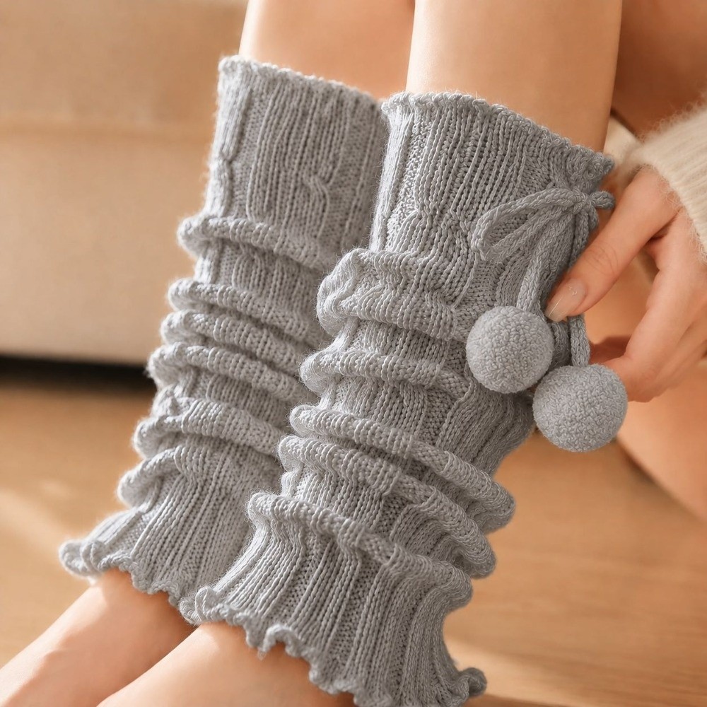Knitted Knit Leg Warmers Ruffl - огляд і ціна Boot Sock Slouchy