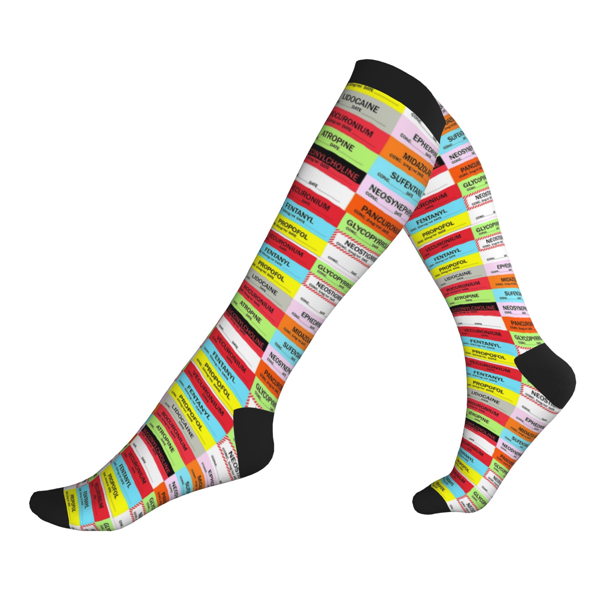 Novelty Printed Anesthesia Med - огляд і ціна Compression Sock Medical