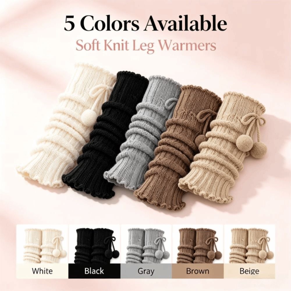 Knitted Knit Leg Warmers Ruffl - огляд і ціна Boot Sock Slouchy